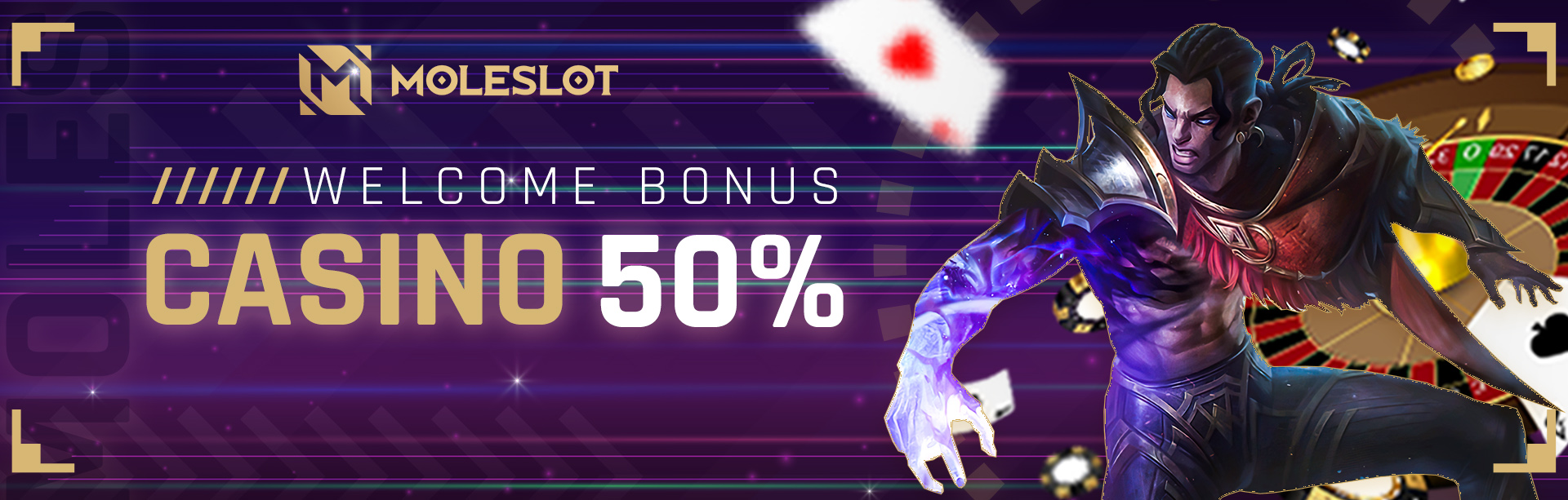 WELCOME BONUS CASINO 50%